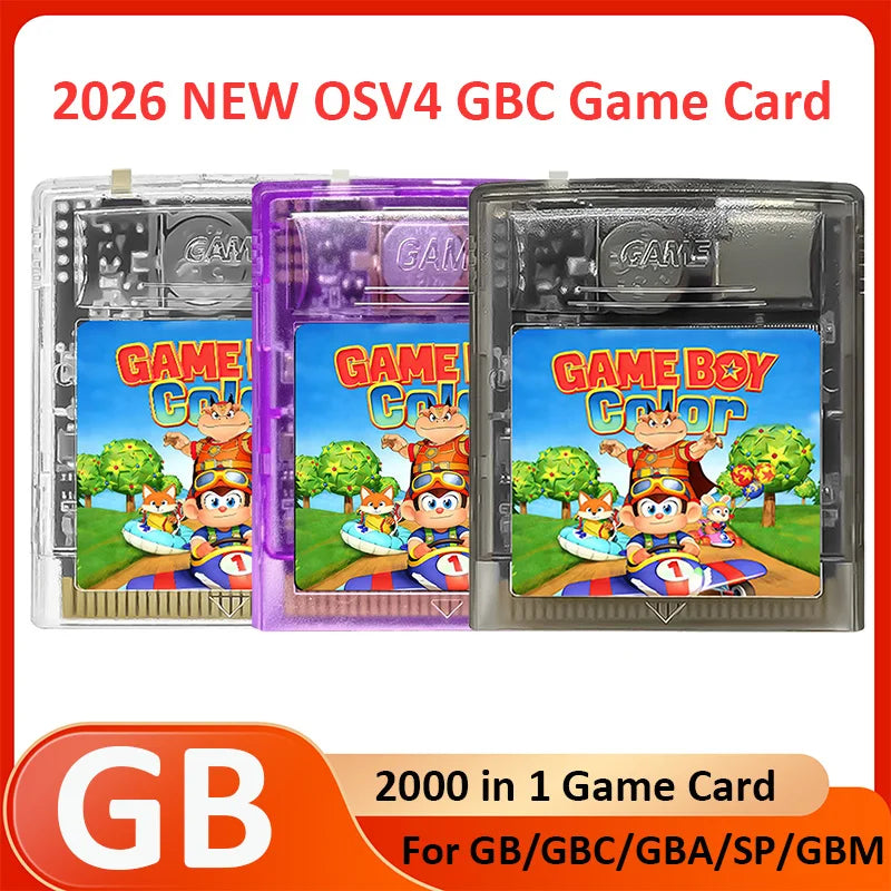 New 2000 In 1 EDGB Game Card OS V4 4GB TF Card Retro Game Cartridge For Gameboy GB GBC GBA SP Game Console With Save Function