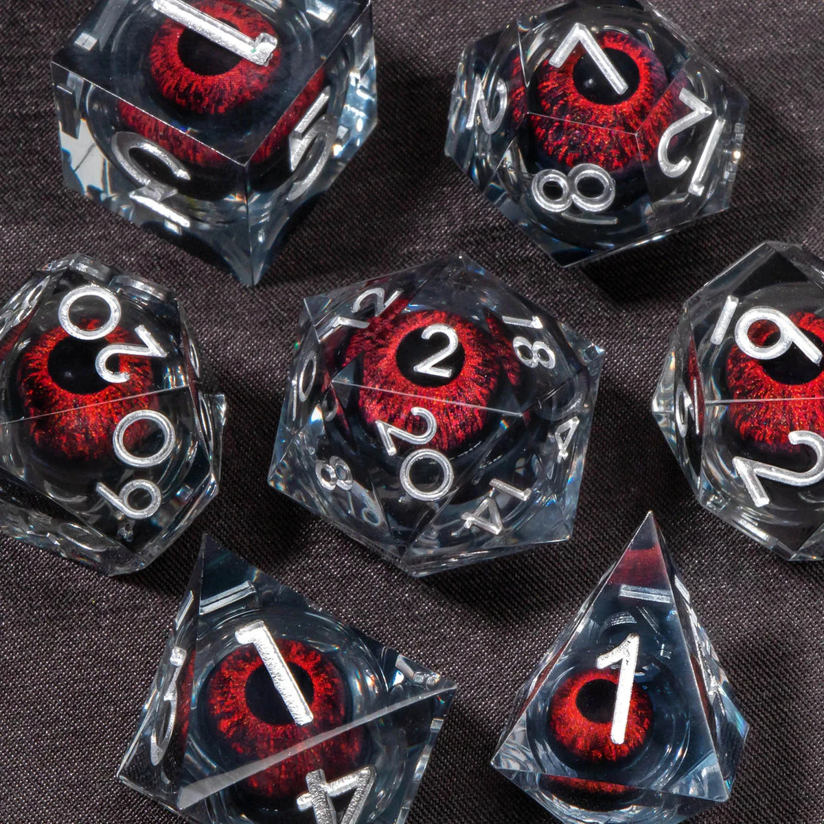 Jeu de dés DND à cœur liquide, dés de donjon et dragon en résine à bords tranchants, jeu de rôle, dés RPG D et D D20, D12, D10, D8, D6, D4