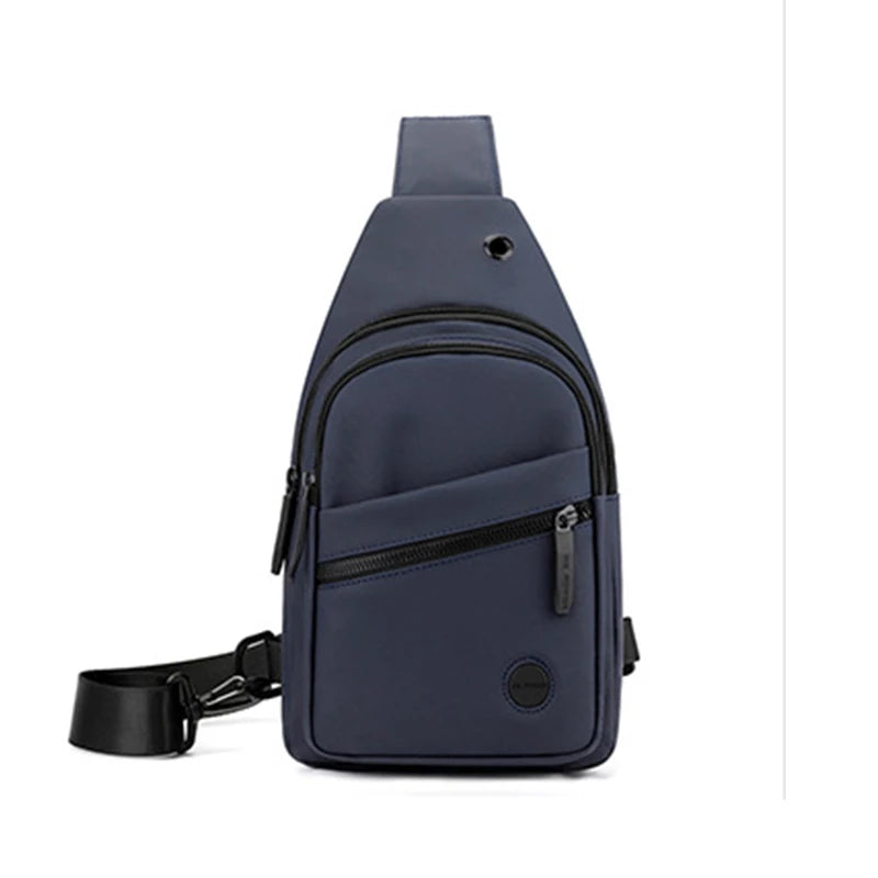 Sac bandoulière homme, Sac à dos à bandoulière, Sac de voyage, Sac de sport de plein air à la mode, Sac à main mâle en nylon imperméable, Sac de messager à bandoulière latérale/poitrine