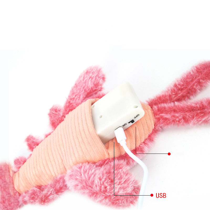 Electric jumping lobster cat toy detail