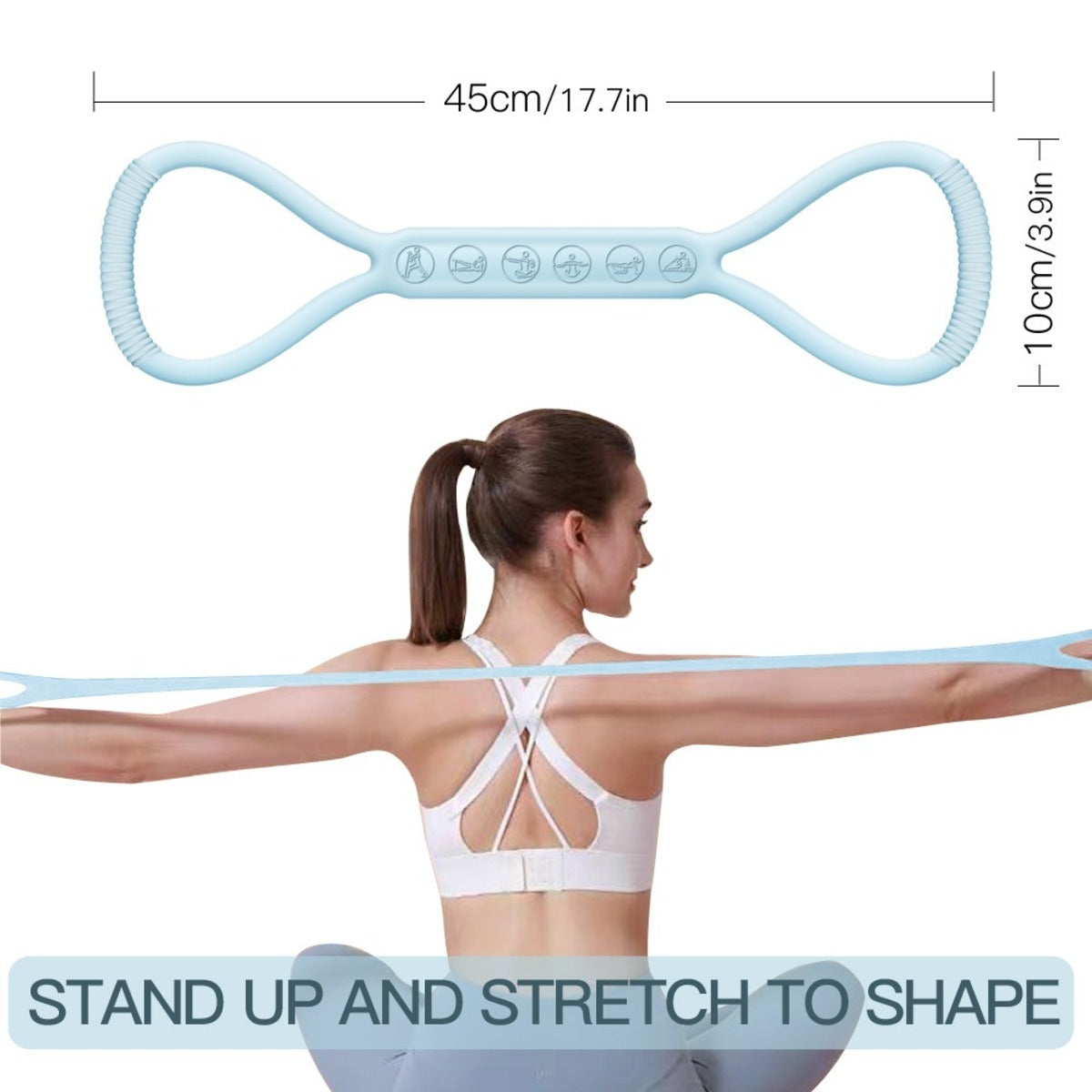 Figure-8 Booty Band Kit being used for stretching