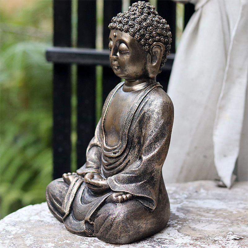 Zen Buddha Meditation Statue detail