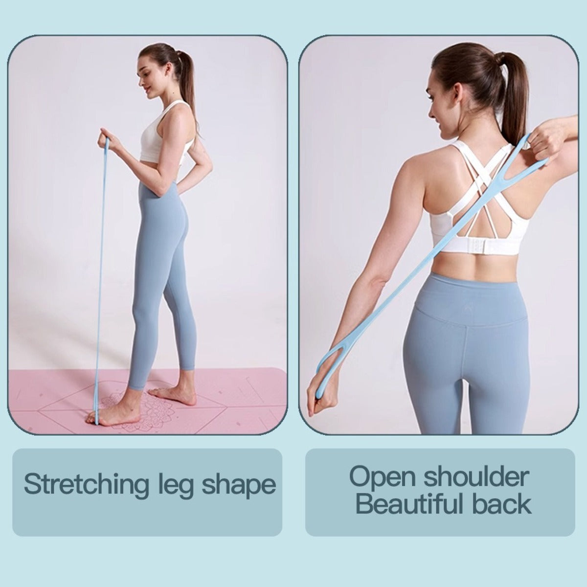 Resistance band stretching exercise