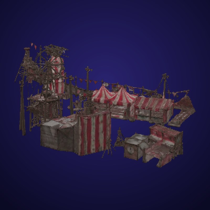 Midnight Carnival After the Rain - 3D Model