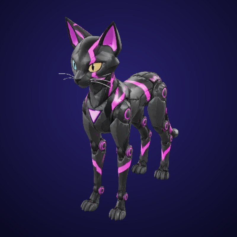 Neon Mecha Cat - 3D Model
