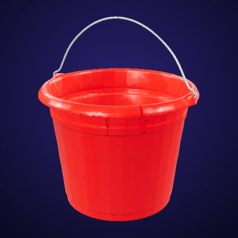 Toy sand bucket (red) - 3D Model