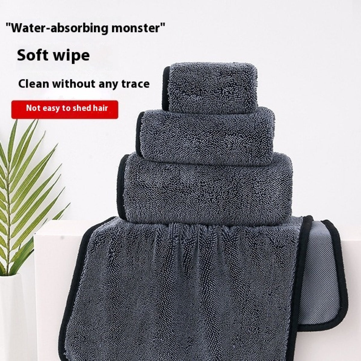 3-Piece Microfiber Car Detailing Towel Set